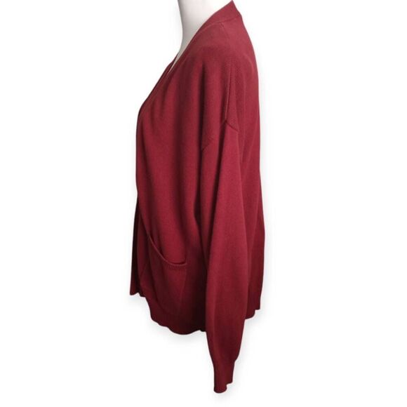 LOFT MAROON CARDIGAN SZ.M EUC. - Picture 4 of 7